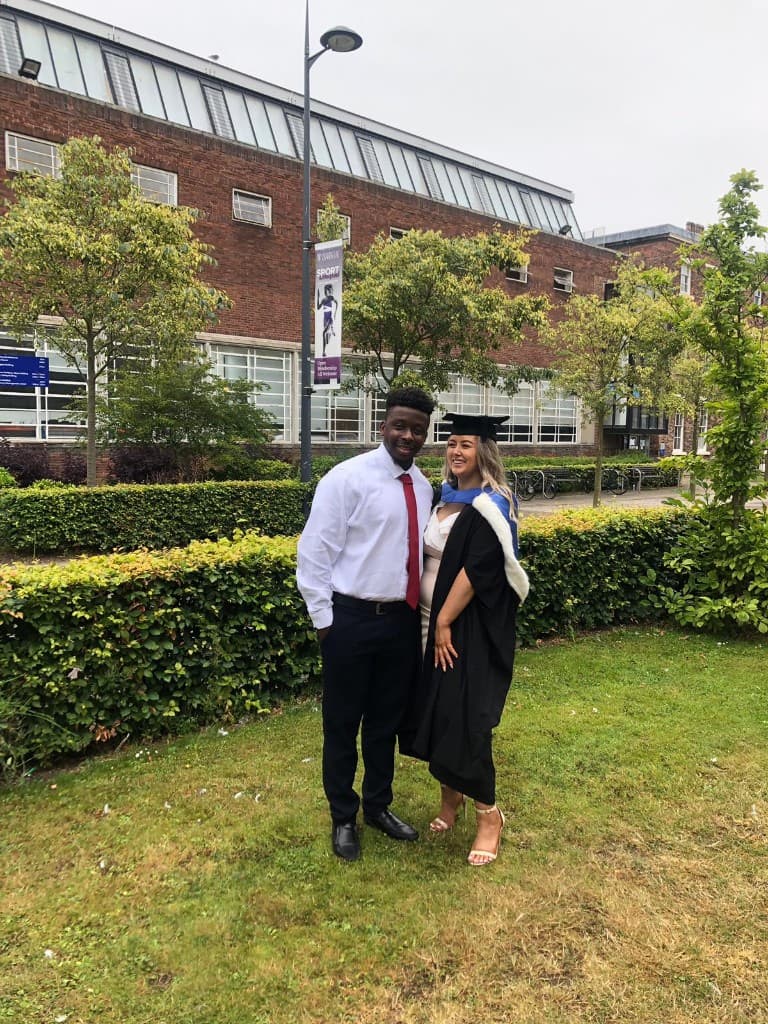 Victor and Amy at graduation